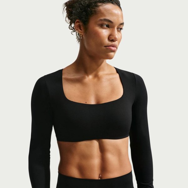 Жіночий топ NIKE ZENVY LIGHT-SUPPORT PADDED LONG-SLEEVE SPORTS BRA