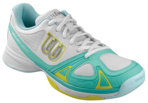 Кроссовки для тенниса Wilson ldy RUSH EVO WH/ABLUE/YEL