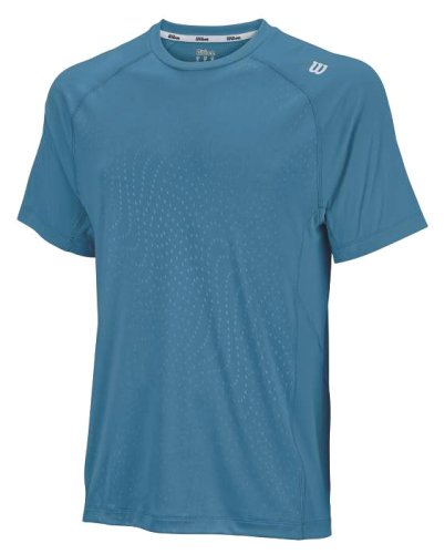 Футболка Wilson m Spring Embossed Vneck Crew Ultramarine/Pearl Grey SS15