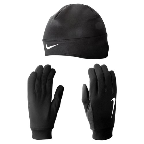 Набор (шапка+перчатки) Nike MENS RUNNING THERMAL BEANIE/GLOVE SET L BLACK/SILVER