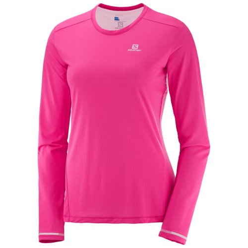Футболка Salomon AGILE LS TEE W Pink Yarrow SS18