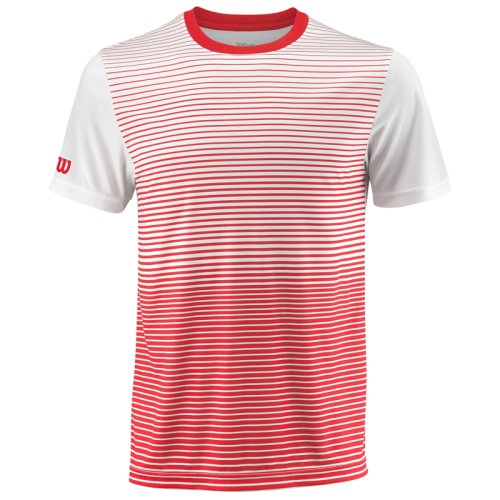 Футболка Wilson m TEAM STRIPED CREW RD/WH SS18