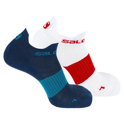 Носки Salomon SENSE DX+SX 2 PACK DRESS BLUE+WHITE/RED SS18
