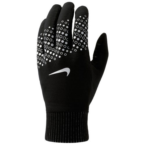 Перчатки для бега Nike MENS PRINTED SPHERE 360 RUN GLOVES BLACK/BLACK/SILVER XL