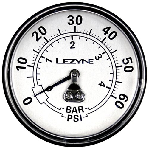 Манометр Lezyne 60 PSI GAGUE 2.5" Серебристый 2.5", 60PSI REPLACEMENT PRESSURE GAUGE FOR ALL DIRT FLOOR PUMPS, INCLUDES GLUE AND O-RING