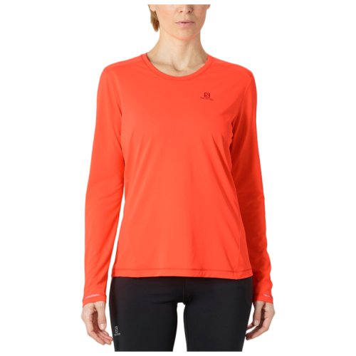 Футболка Salomon AGILE LS TEE W Fiery Cor FW18-19