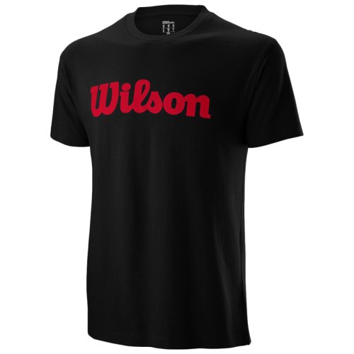 Футболка Wilson m SCRIPT COTTON TEE BK/RD SS19