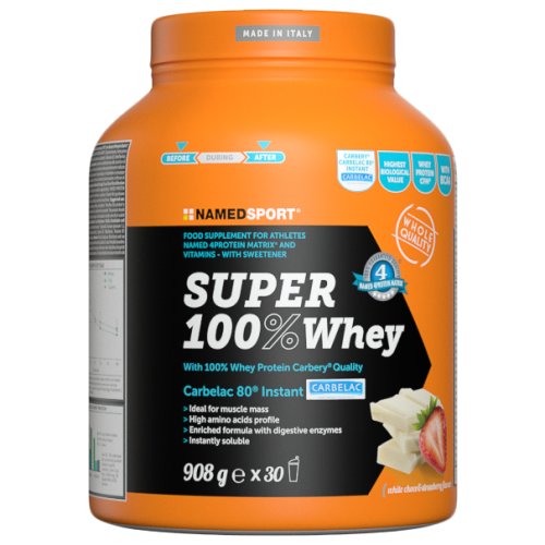Протеин Namedsport SUPER 100% WHEY 908 г белый шоколад - клубника