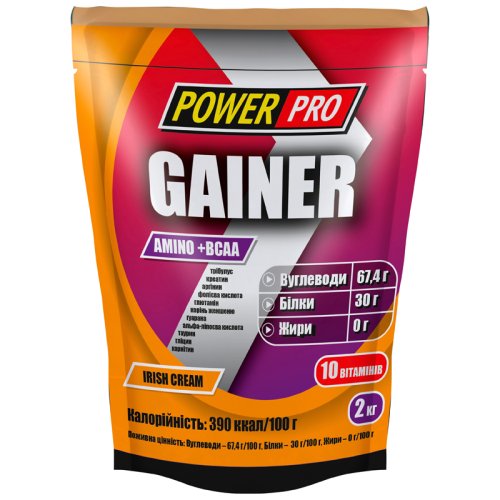 Гейнер PowerPro Gainer, 2 кг - ирландский крем
