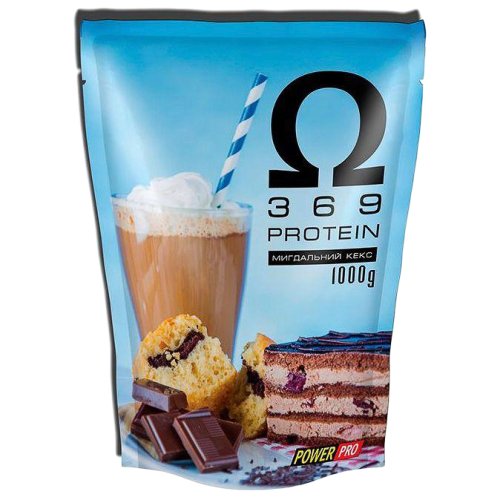 Протеин Power Pro Protein Omega 3 6 9, 1 кг - миндальный кекс