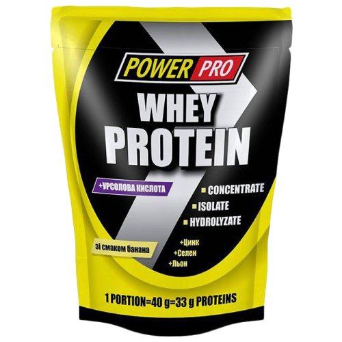Протеин Power Pro Whey Protein, 1 кг - банан