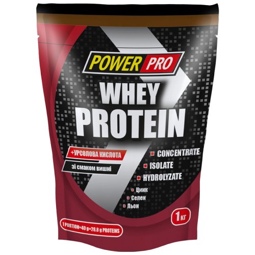 Протеин Power Pro Whey Protein, 1 кг - вишня