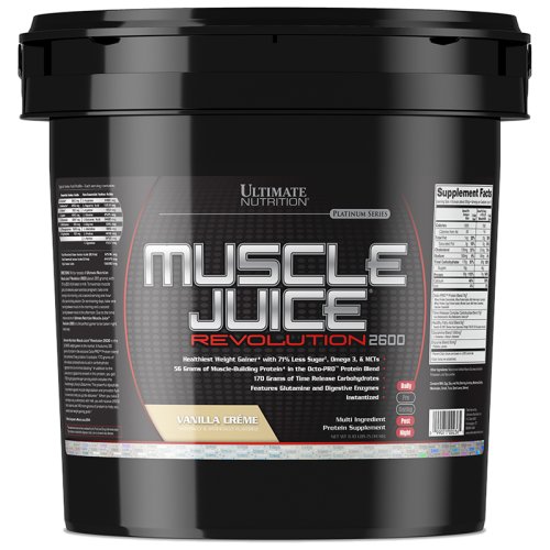 Гейнер Ultimate Nutrition MUSCLE JUICE 2600 Revolution, 5,04 кг - vanilla