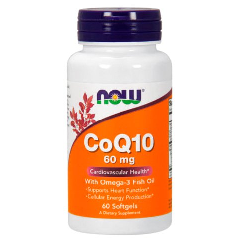 Витамины NOW CoQ10 60 мг  with Omega-3 60
