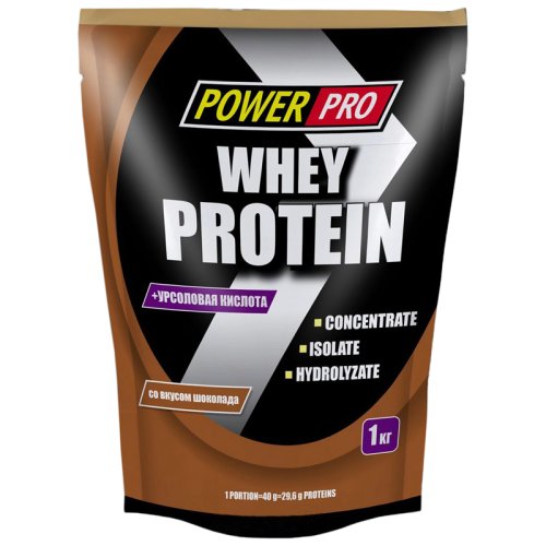 Протеин PowerPro Whey Protein, 1 кг - шоколад