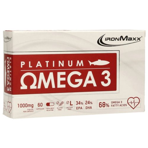 Витамины IronMaxx Platinum Omega 3 58%- 60 капс (коробка)