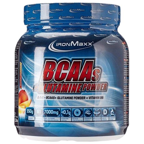 Аминокислота IronMaxx BCAAs + Glutamine Powder - 550 гр  - Яблоко