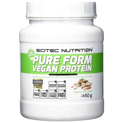 Протеин Scitec nutrition Pure Form Vegan Protein 450g Hnut toffee NEW!