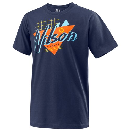 Футболка Wilson NOSTALGIA TECH TEE DARK BL/OR