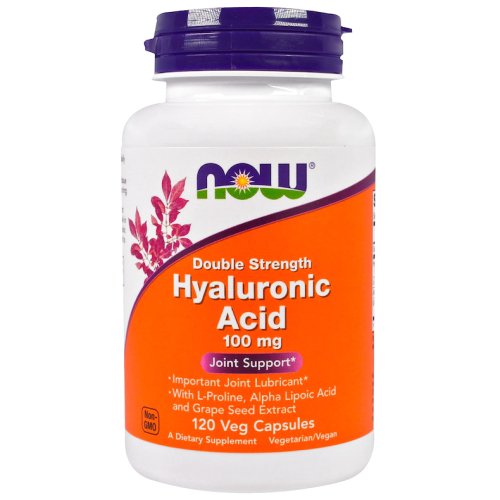Витамины  NOW HYALURONIC ACID 100 мг 2X PLUS   60