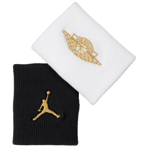 Напульсник NIKE JORDAN JUMPMAN X WINGS WRISTBANDS 2.0 BLACK/WHITE/METALLIC GOLD OSFM