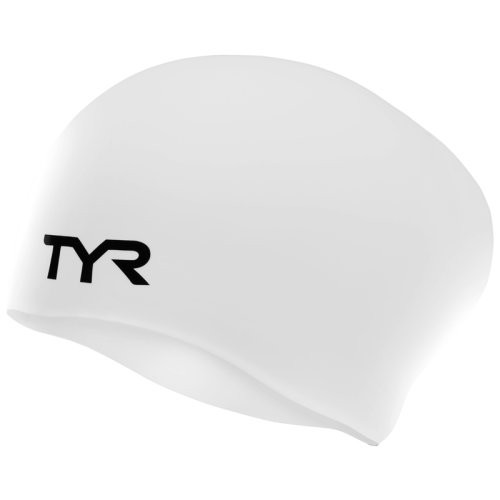 Шапочка для плавания TYR LONG HAIR SILCON CAP WHITE