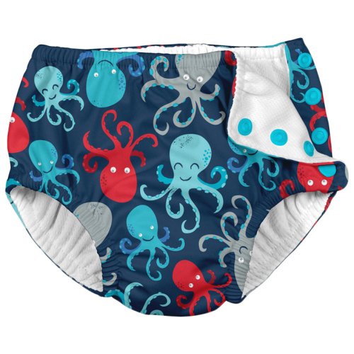 Трусики с подгузником для плавания I Play  -  Navy Octopus - 12