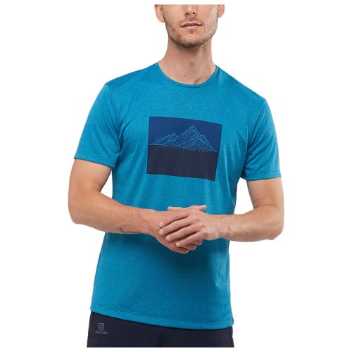 Футболка Salomon AGILE GRAPHIC TEE M Fjord Blue
