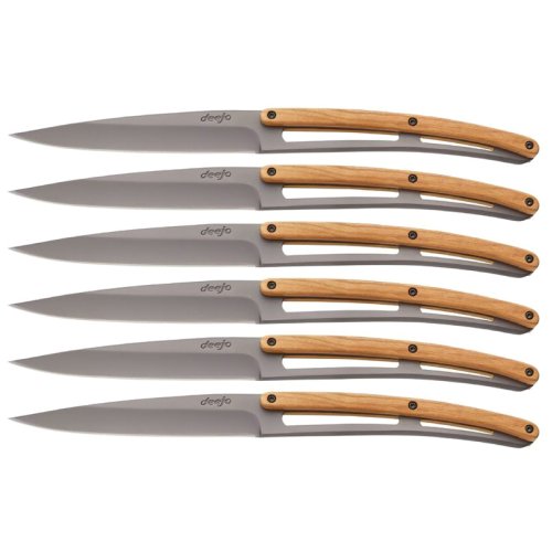 Набор из 6 ножей  Deejo Steak Knives, titanium