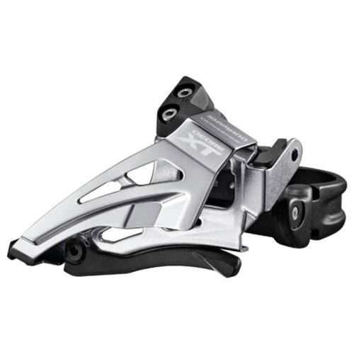 Перемикач передній SHIMANO DEORE XT, 2X11 LOW CLAMP, TOP-SWING, универсальн. тяга, хомут