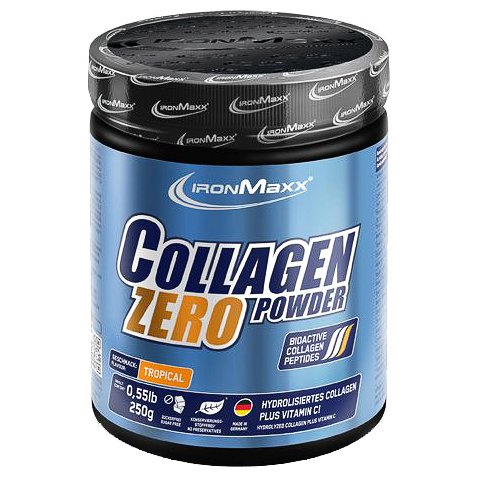 Аминокислота IronMaxx Collagen Powder Zero - 250 г (банка) - Зеленый чай с лимоном