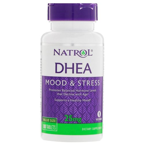 Добавка для здоровья и долголетия Natrol DHEA 25mg - 180 таб - омолаживающий гормон