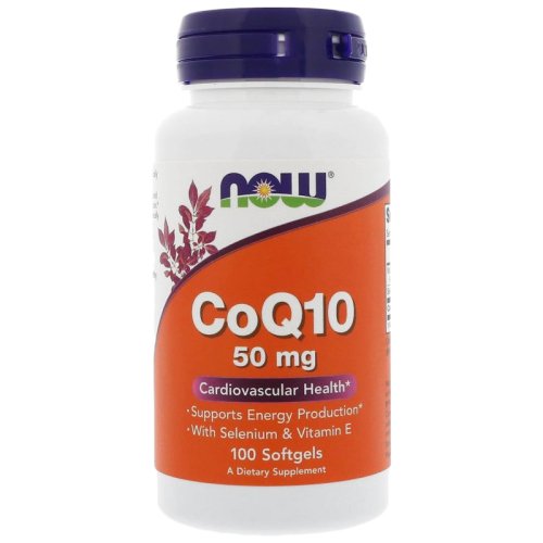 Витамины  NOW CoQ10 50 мг + VIT E 100  софт гель