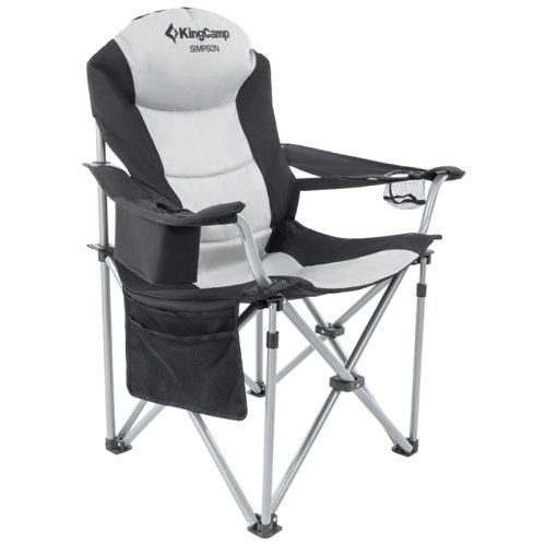 Раскладное кресло KingCamp Deluxe Hard Arms Chair(KC3888) BLACK/MID GREY