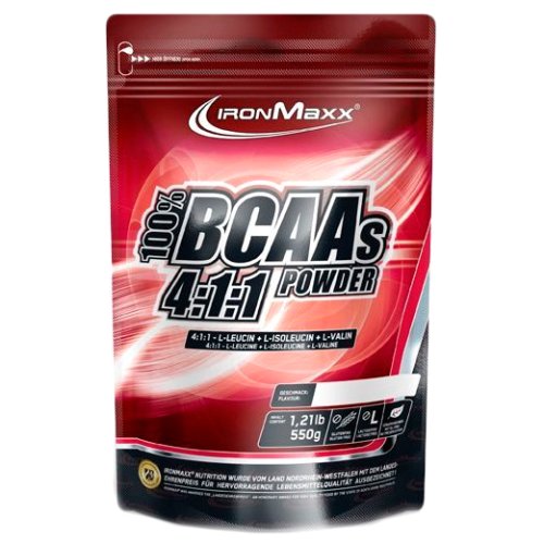 Аминокислота IronMaxx BCAA 4:1:1 - 550 г (пакет) - Малина