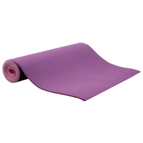 Коврик для йоги и фитнеса IVN 1830*610*6 мм TPE цвет фиолетово-розовый