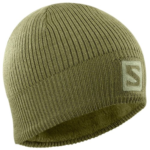Шапка Salomon LOGO BEANIE Martini Olive / Olive Night