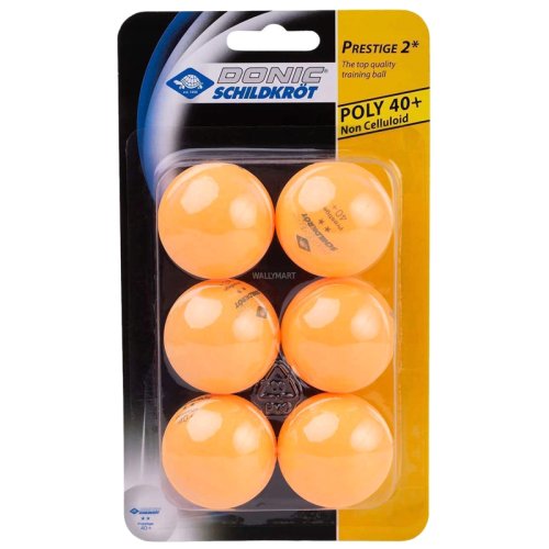 Набор мячей DONIC Prestige 2* 40+ orange (6) (blister card)