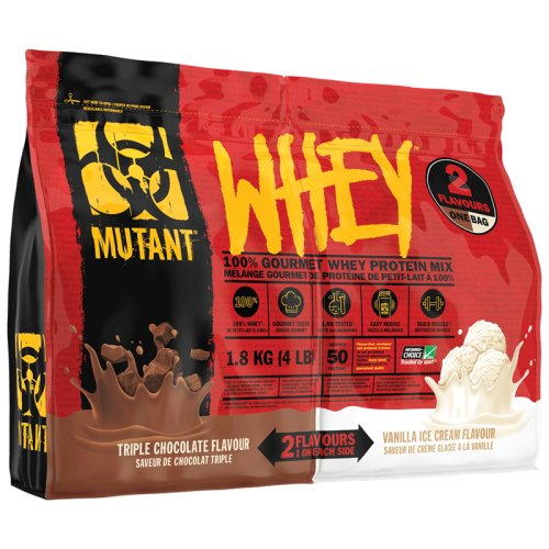 Протеин Mutant Mutant Whey - 1800 г - triple сhocolate & chocolate fudge brownie