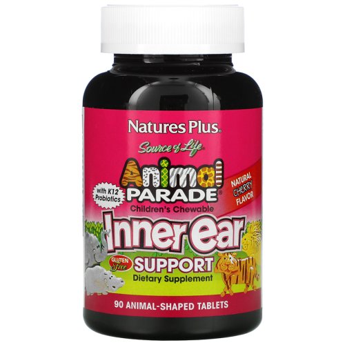 Вітаміни Nature's Plus Animal Parade (Inner Ear Suppor) - 90 марм - вишня
