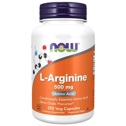 Витамины NOW L-Arginine 500 мг 250 веган капс