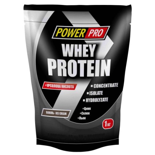 Протеин Power Pro Whey Protein, 1 кг - згущене молоко