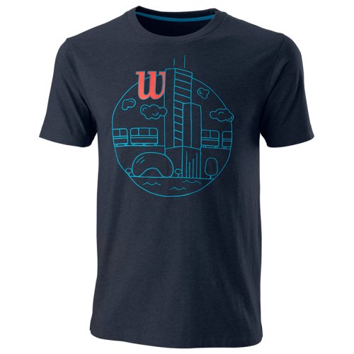 Футболка Wilson m CHI SKYLINE CTN TEE-SLIMFIT OUTER SPACE