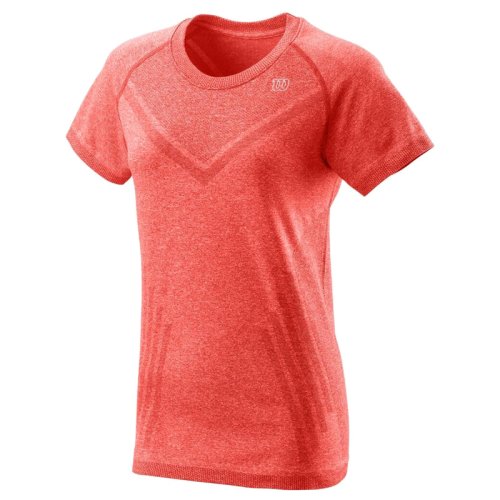 Футболка  Wilson ldy PWR SMLS CREW HOT CORAL
