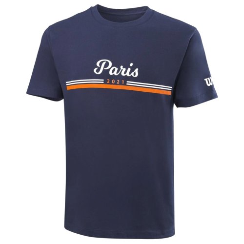 Футболка Wilson m PARIS 2021 TECH TEE MARITIME BL