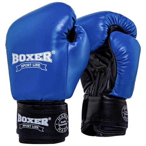 Перчатки боксерские BOXER "Элит" 12 oz кожвинил 0,6 мм синие