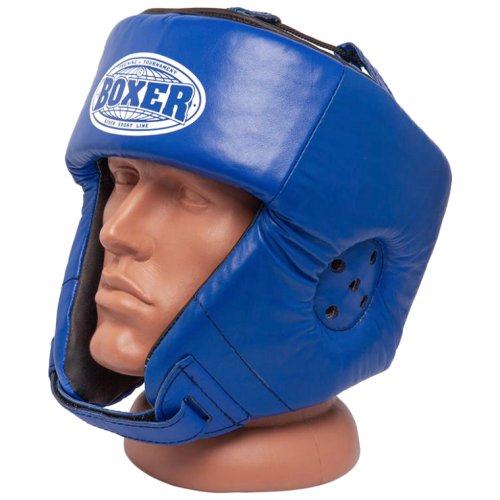 Шолом боксерський BOXER L шкірвініл 0,6 мм синій