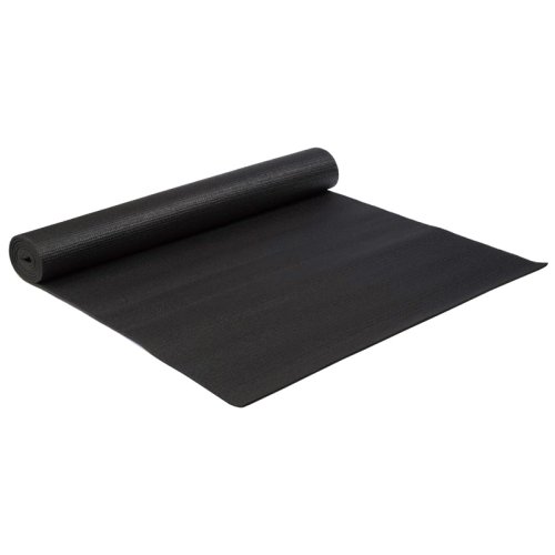 Коврик для йоги и фитнеса 1730х610х4 мм PVC цвет черный