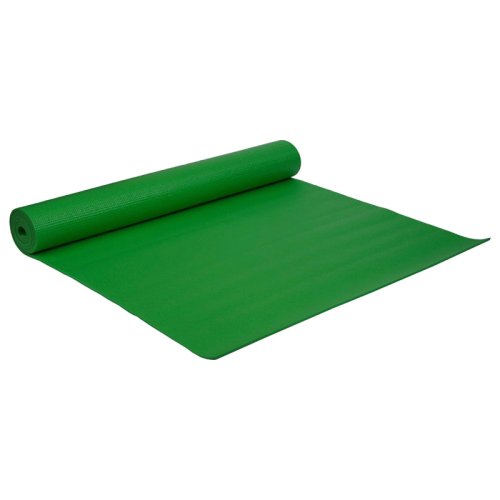 Коврик для йоги и фитнеса 1730х610х4 мм PVC цвет зеленый