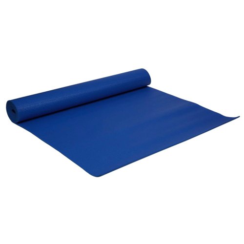 Коврик для йоги и фитнеса 1730х610х4 мм PVC цвет синий